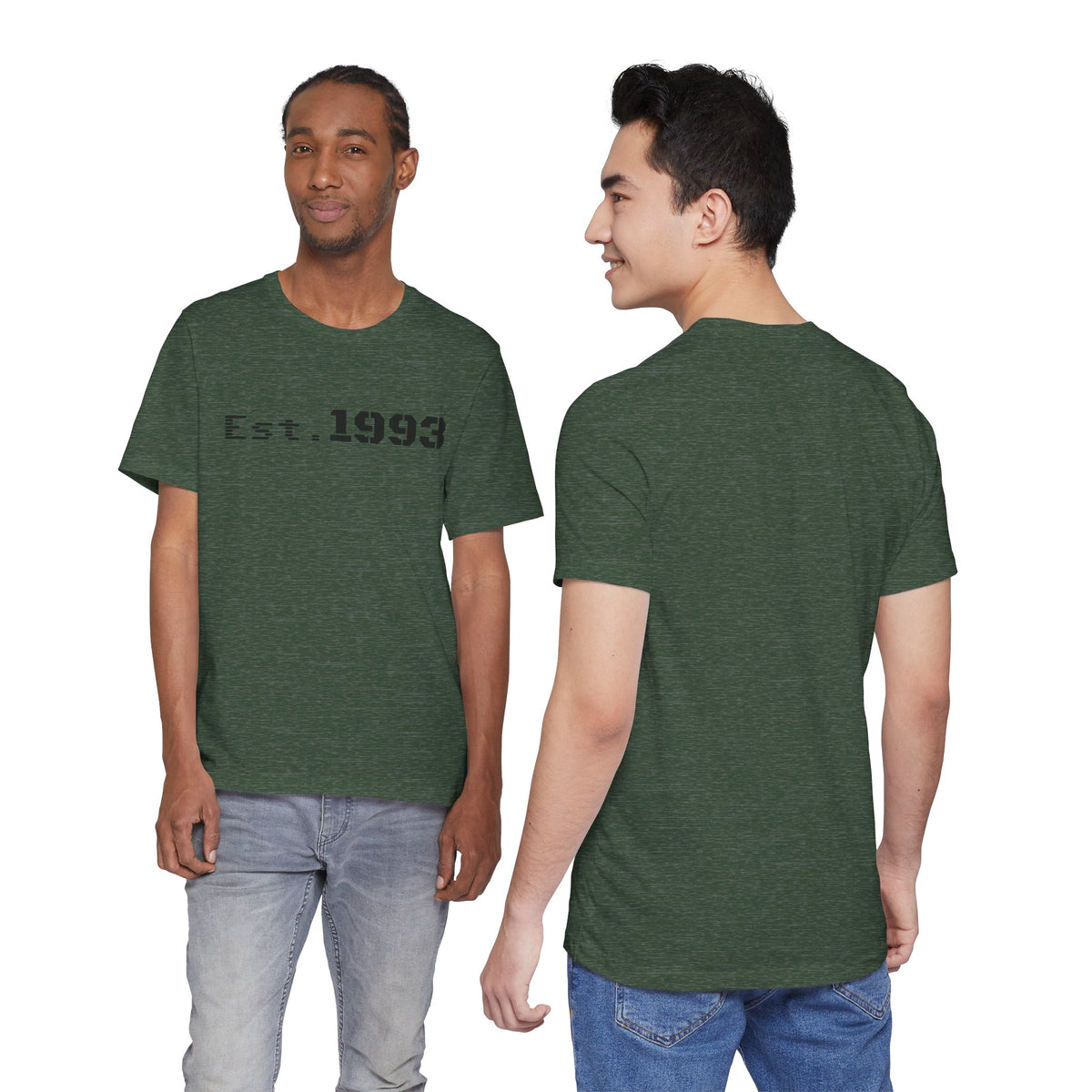 Vintage 1993 Est. T-Shirt by Printify featuring a classic design celebrating the year of birth in a comfortable cotton style.