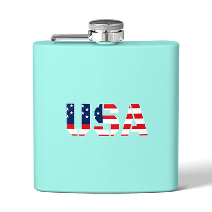 Patriotic Stainless Steel Flask | USA Flag Design | Perfect for Gifts, Tailgating, Camping, BBQs, and Celebrations