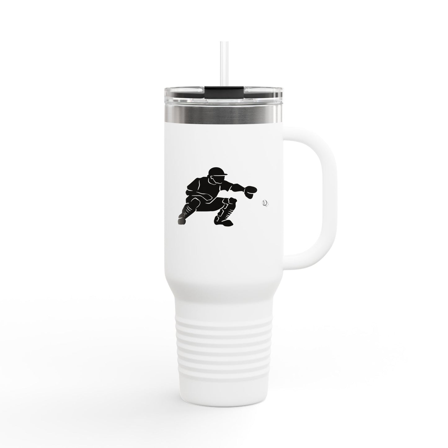 Insulated Travel Mug | Baseball Catcher Themed Travel Tumbler for Active Lifestyles, Coffee Mug, Road Trip Cup, Gym Hydration, Gift for Athletes - TRV