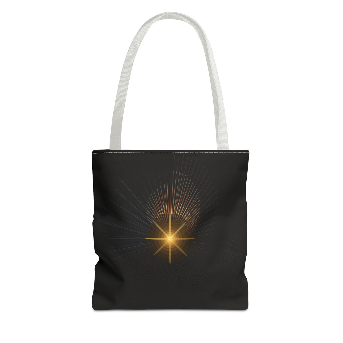 Radiant Starburst Tote Bag | Golden Light Celestial Design - TRV