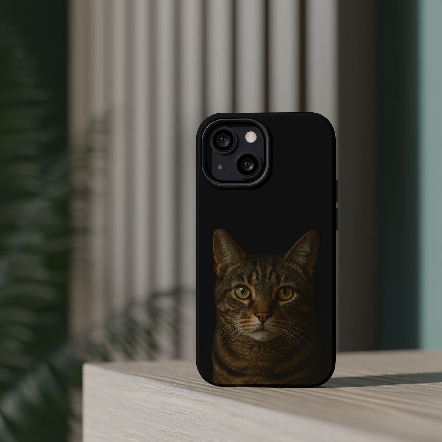 Magnetic Impact-Resistant Phone Case — Realistic Tabby Cat Portrait
