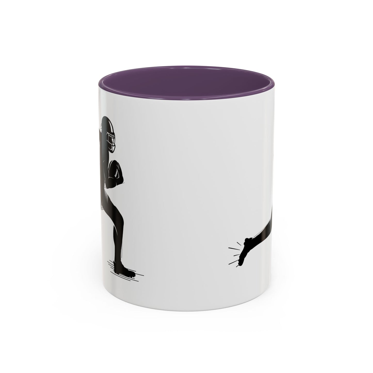 Football Player Themed Accent Coffee Mug, Sports Fan Gift, Unique Mug for Athletes, Coffee Lover, Game Day Essential - TRV