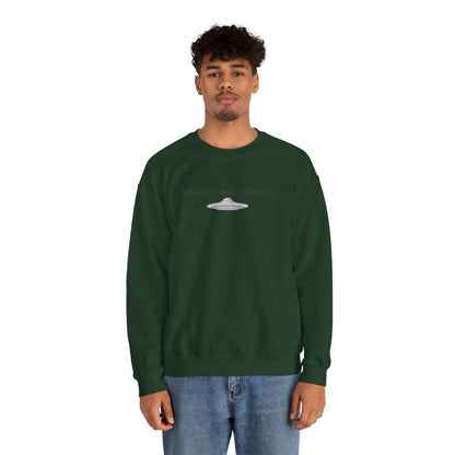Relaxing UFO Driving Sweatshirt, Funny Gift for UFO Lovers, Unisex Crewneck Pullover, Casual Wear, Space Enthusiast Apparel