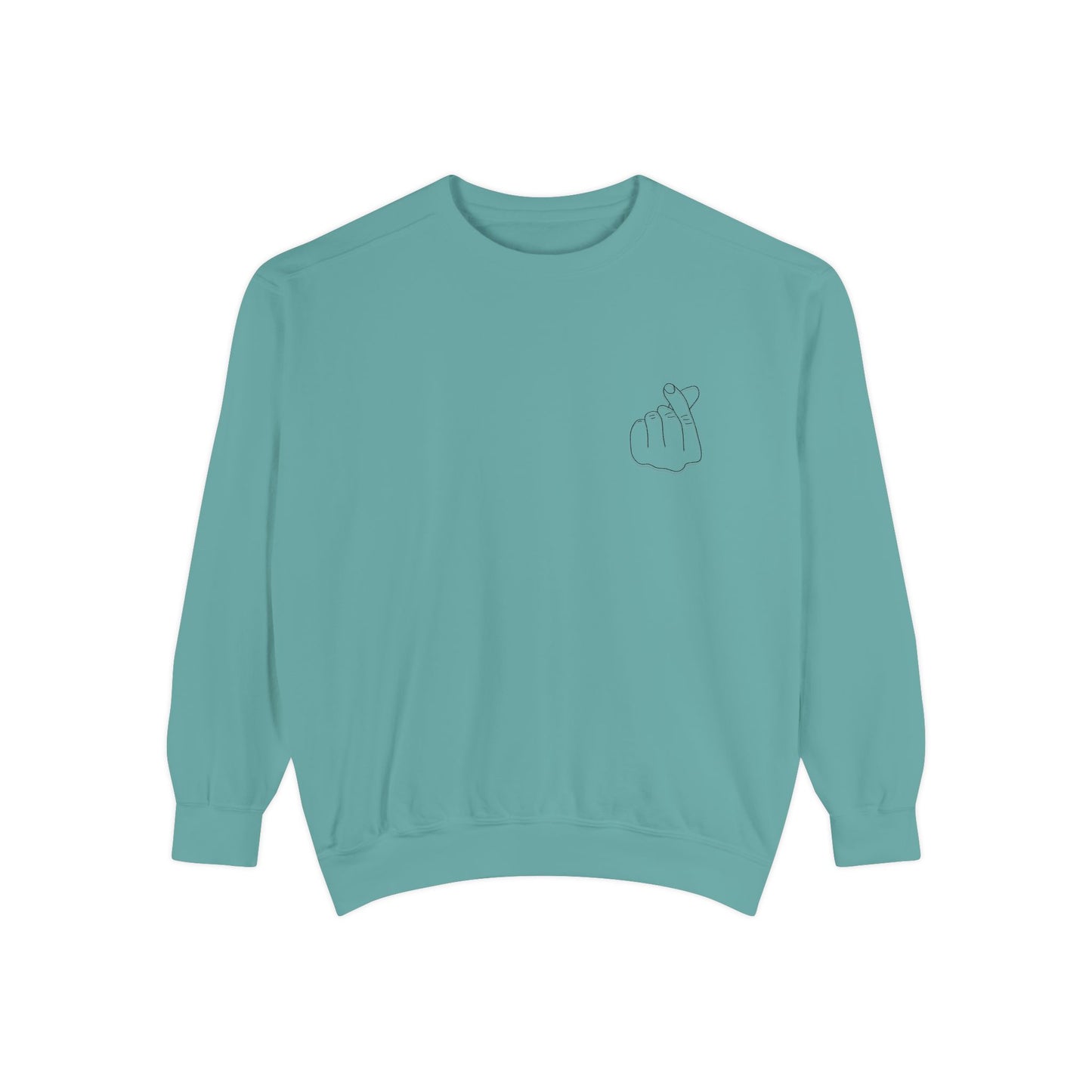 Minimalist Unisex Sweatshirt with Hand Design - Cozy & Stylish