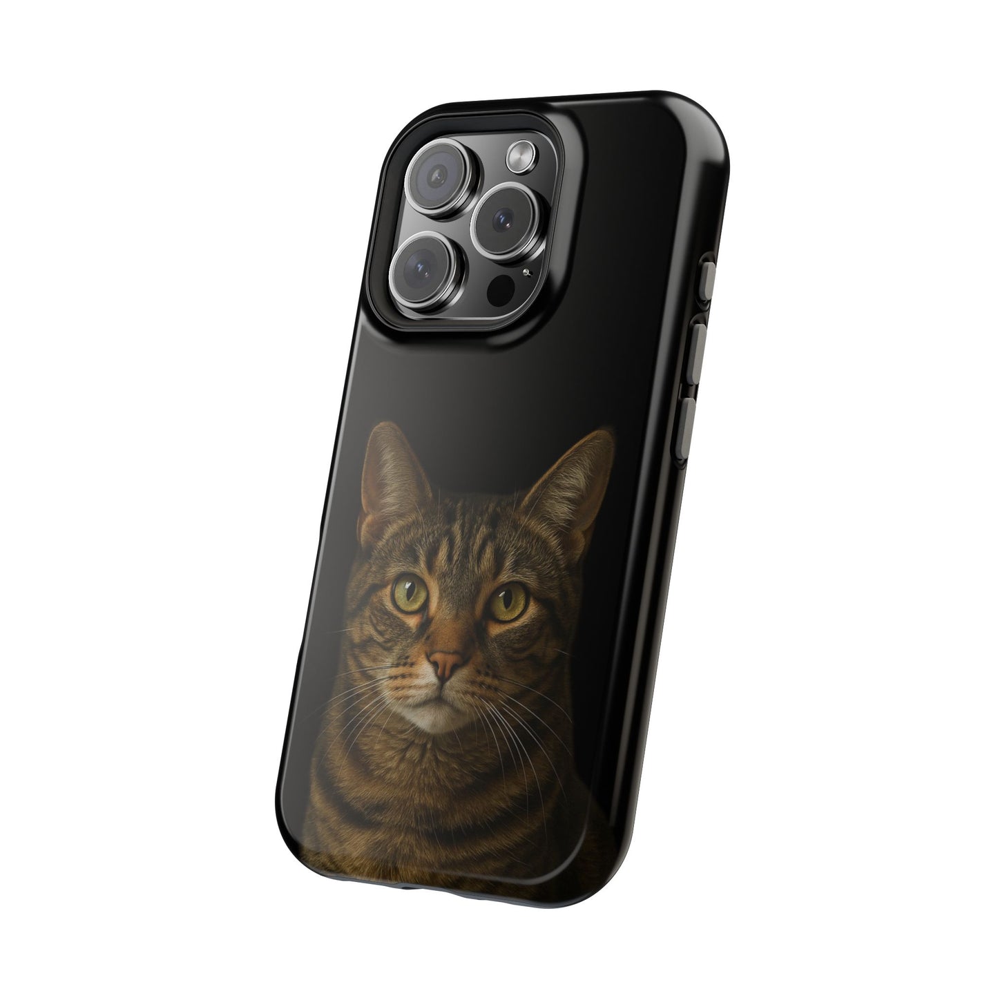 Magnetic Impact-Resistant Phone Case — Realistic Tabby Cat Portrait