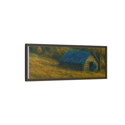 Framed Matte Canvas Print, Rustic Artwork, Farmhouse Decor, Nature Wall Art, Gift for Home, Autumn Decor, Landscape Painting