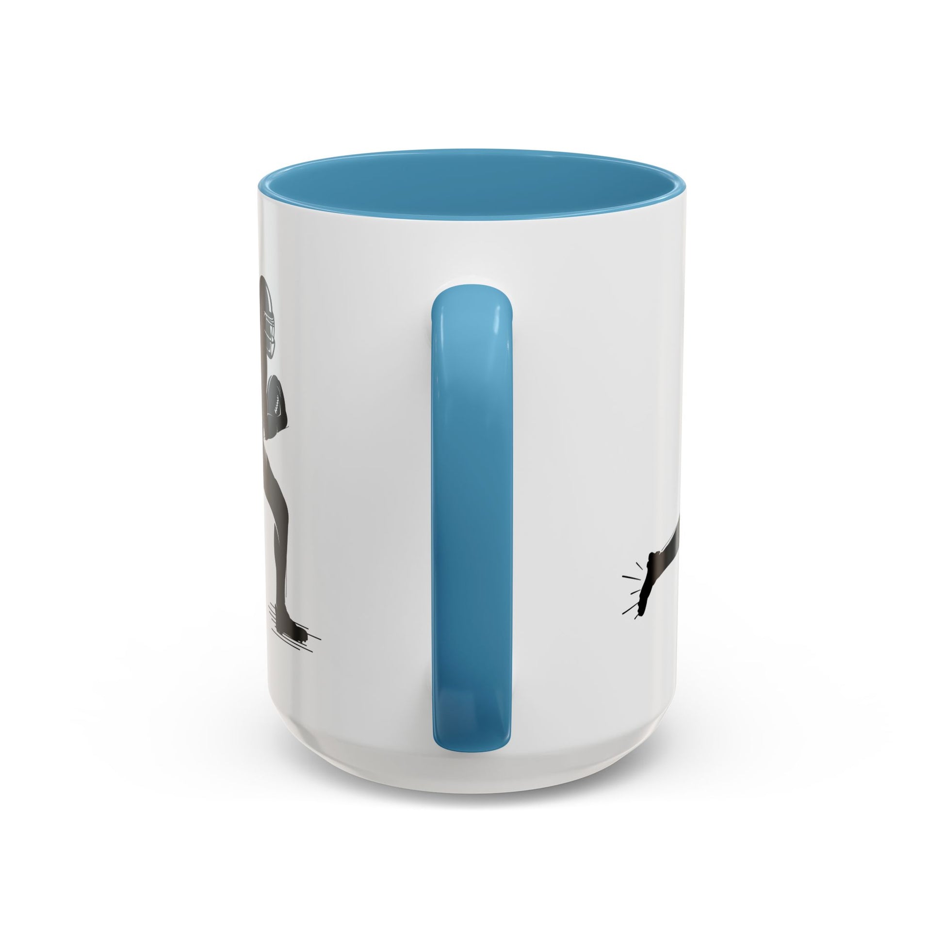Football Player Themed Accent Coffee Mug, Sports Fan Gift, Unique Mug for Athletes, Coffee Lover, Game Day Essential - TRV