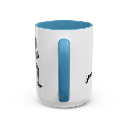 Football Player Themed Accent Coffee Mug, Sports Fan Gift, Unique Mug for Athletes, Coffee Lover, Game Day Essential - TRV