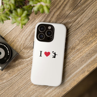 I Love Basketball Phone Case, Sporty Cell Cover, Basketball Gift for Players, Tough Cases, Love for Sports Accessories - TRV