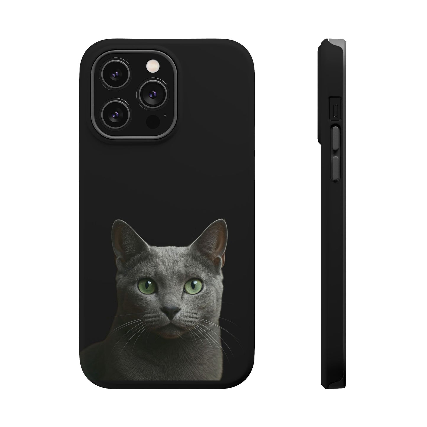 Russian Blue Cat Phone Case — Magnetic Impact-Resistant iPhone Cover