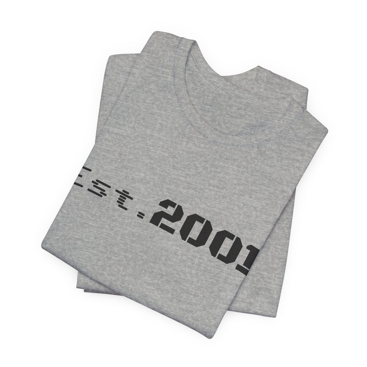 Retro minimalist Est. 2001 graphic T-shirt by Printify featuring a clean design and bold birth year print on soft fabric.