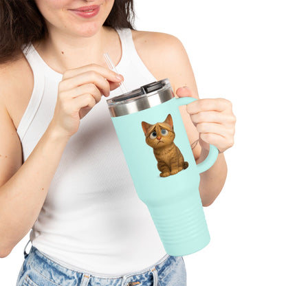 Cute Cat Insulated Travel Mug, 40oz - Perfect for Animal Lovers, Unique Gift for Cat Owners, Coffee on-the-go, Birthday Present, Cute [...]