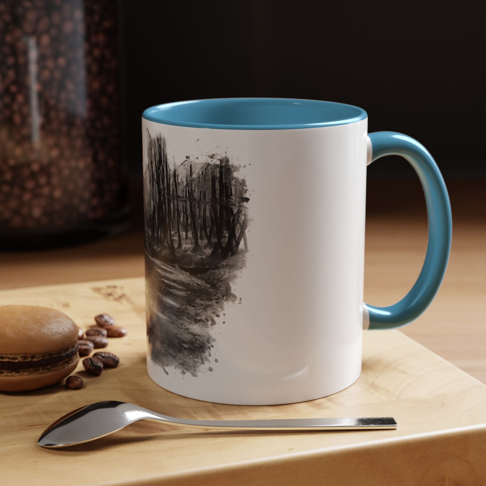 Moody Abstract Forest Coffee Mug | Unique Gift for Nature Lovers, Cozy Home Decor, Perfect for Coffee, Tea, and Hot Chocolate - TRV