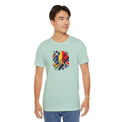 Artistic Heart Unisex Jersey Tee - Vibrant Graphic Tee, Casual Wear, Gift for Art Lovers, Birthday Surprise, Everyday Comfort - TRV