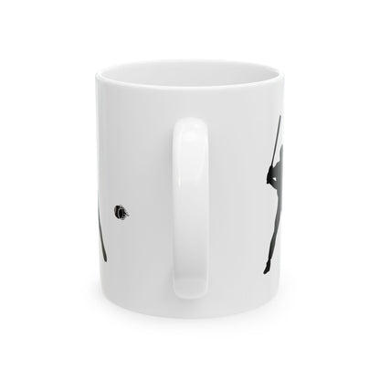 Baseball Ceramic Mug, Unique Gift for Art Lovers, Coffee Tea Cup, Home Decor, Minimalist Design, Ideal for Birthdays and Holidays
