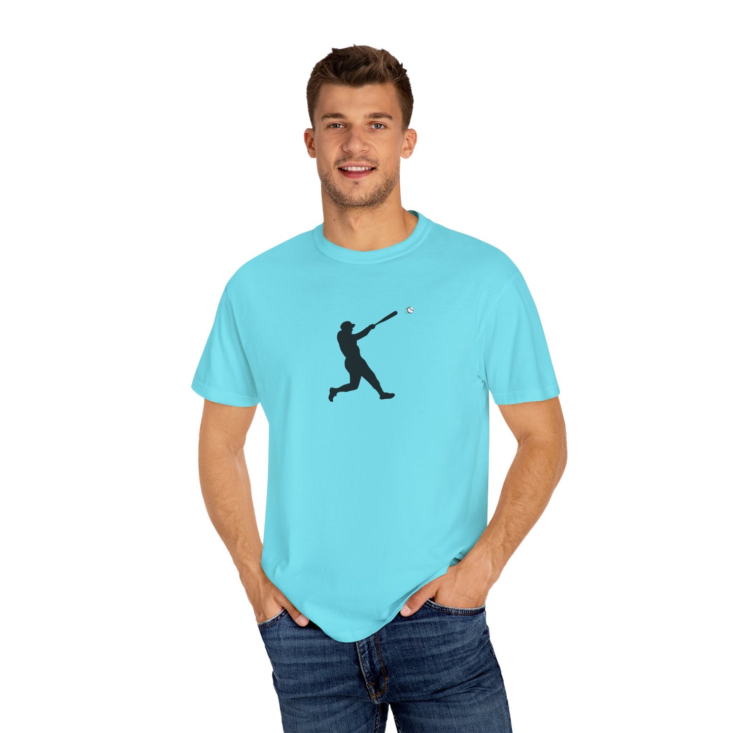 Sporty Garment-Dyed T-Shirt for Baseball Lovers, Casual Tee, Unisex Sports Shirt, Perfect Gift for Athletes, Outdoor Activities - TRV