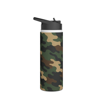 Camo Stainless Steel Water Bottle — Insulated Outdoor Bottle