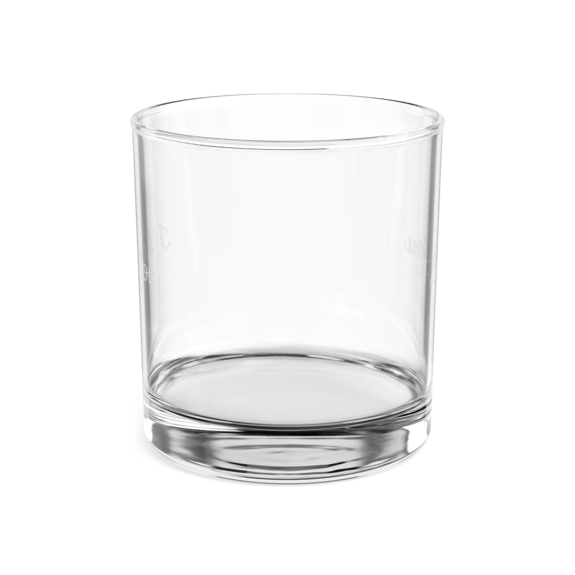 Engraved I Love You whiskey glass, 10.5 oz personalized rocks glass with custom engraving, made of clear glassware.