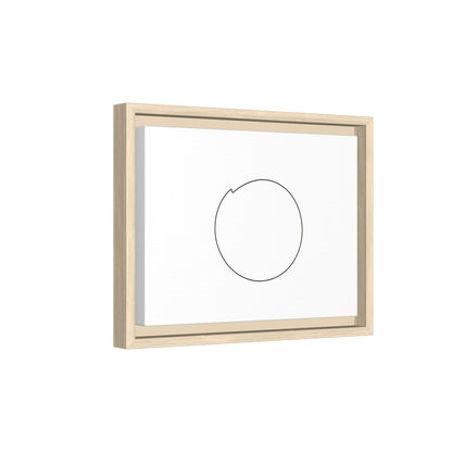 Framed matte canvas wall art featuring a minimal circular line design by Printify, ideal for modern home decor.