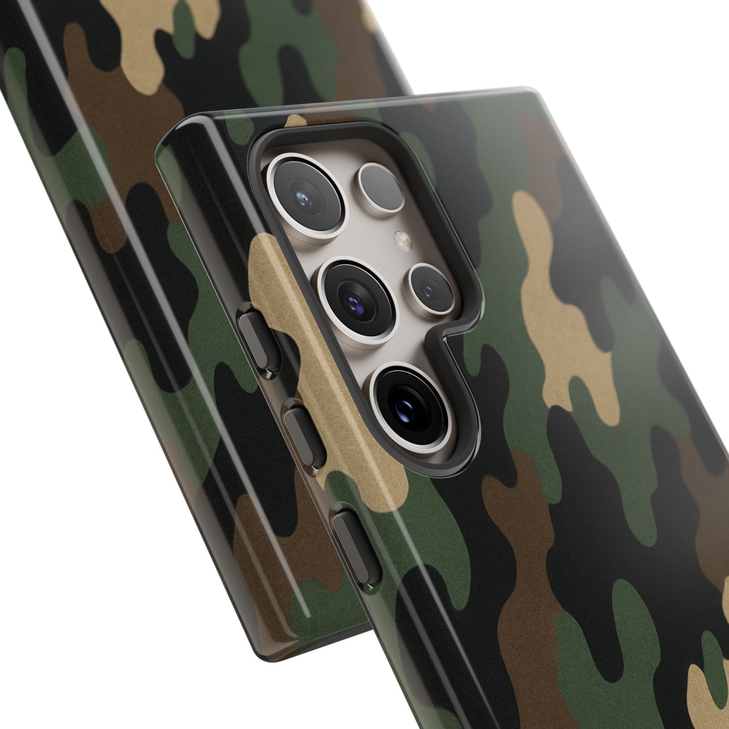 Camouflage tough phone case by Printify with rugged camo design, protective cover for smartphones, durable and stylish.