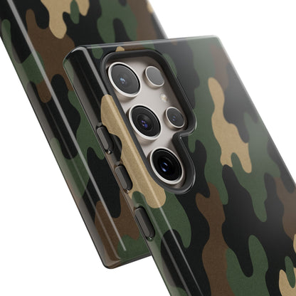 Camouflage tough phone case by Printify with rugged camo design, protective cover for smartphones, durable and stylish.