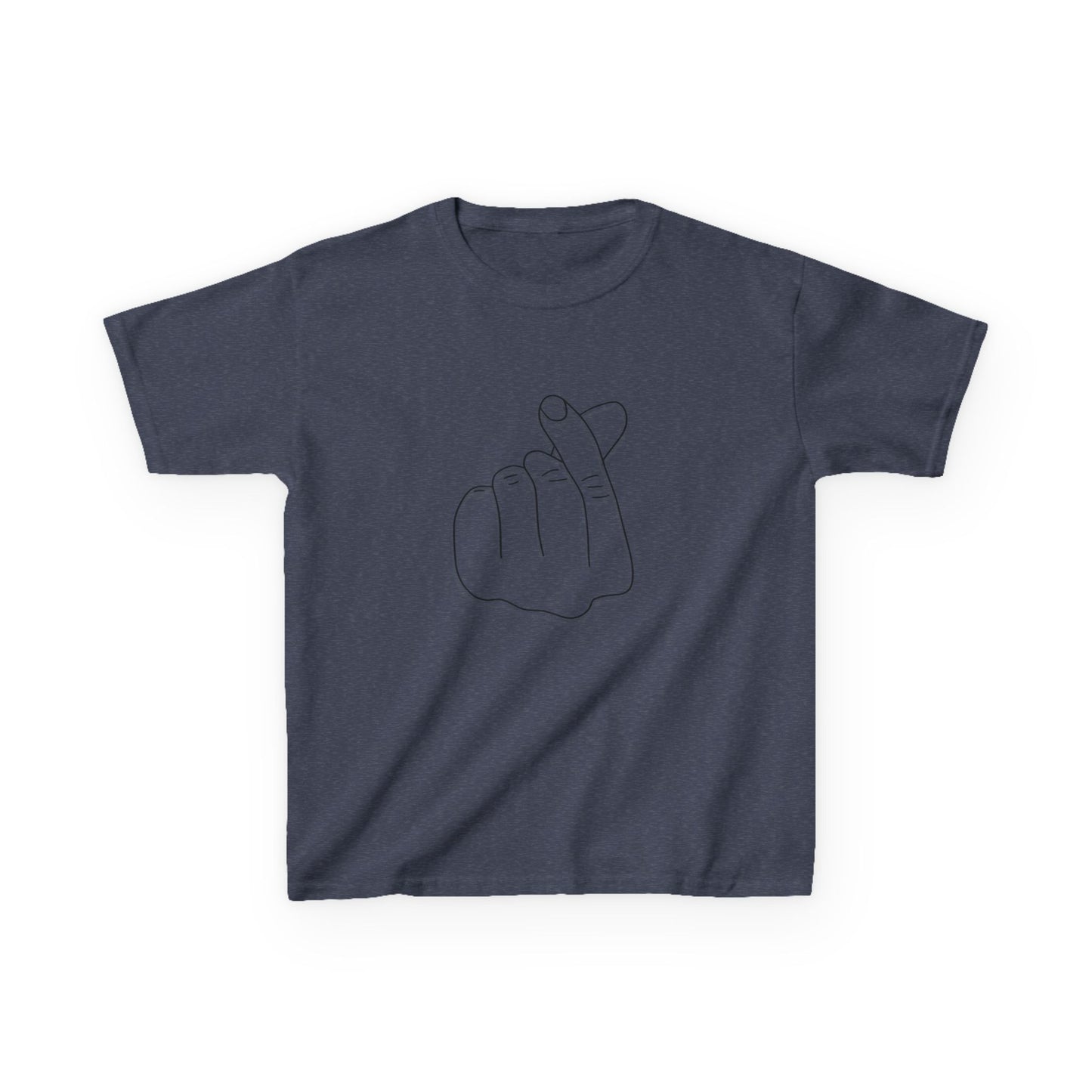Cute Kids Heavy Cotton Tee - K-Pop Inspired Love Gesture