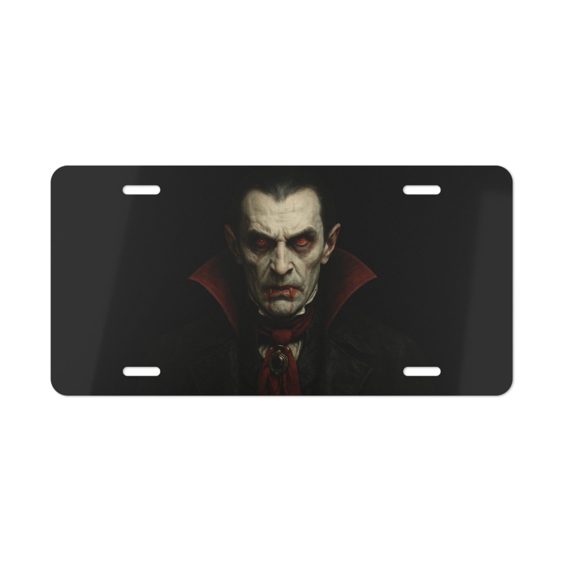 Vampire-Themed Vanity Plate | Halloween Decor, Car Accessories, Unique Gift, Spooky Decor, Gothic Style - TRV