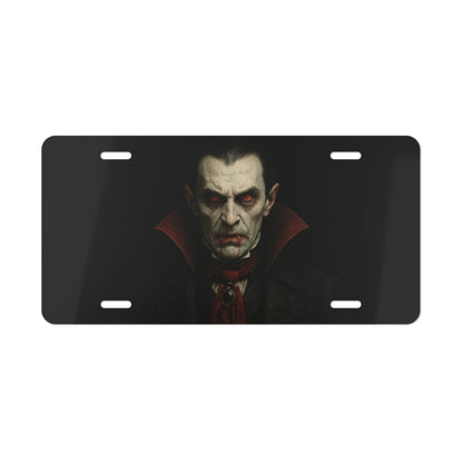 Vampire-Themed Vanity Plate | Halloween Decor, Car Accessories, Unique Gift, Spooky Decor, Gothic Style - TRV