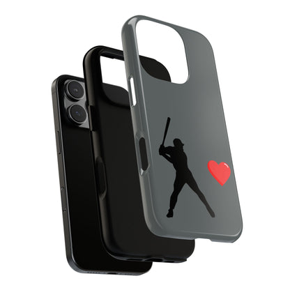 Printify Baseball Love phone case with sports-themed design, durable protective cover for fans and sports enthusiasts.