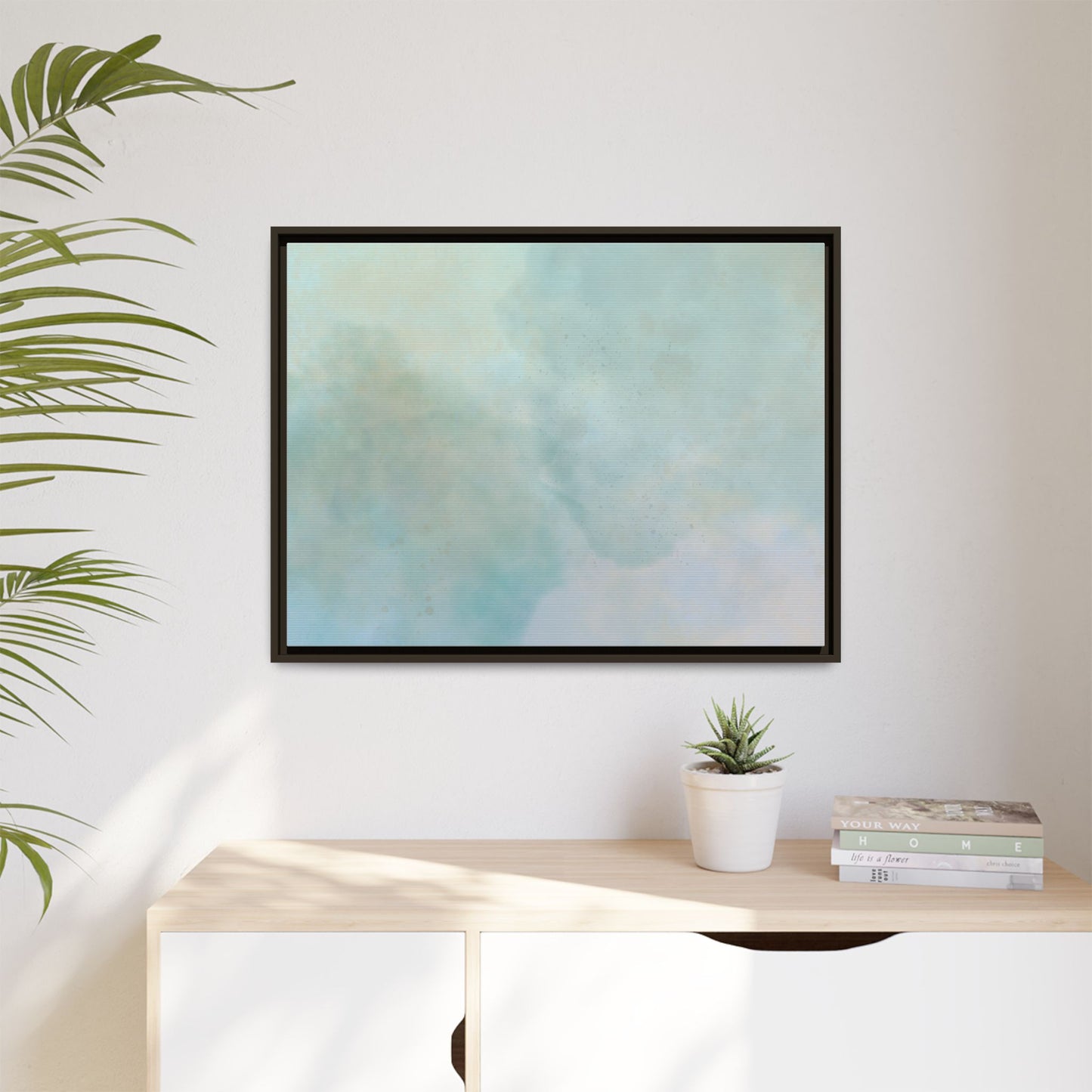 Soft Abstract Pastel Watercolor Matte Canvas