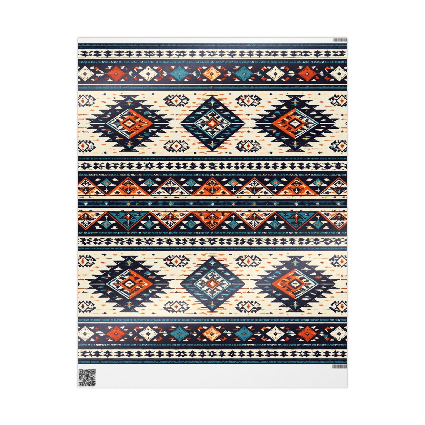 Southwestern Aztec Pattern Wrapping Paper Roll — Rustic Tribal Gift Wrap