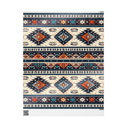 Southwestern Aztec Pattern Wrapping Paper Roll — Rustic Tribal Gift Wrap