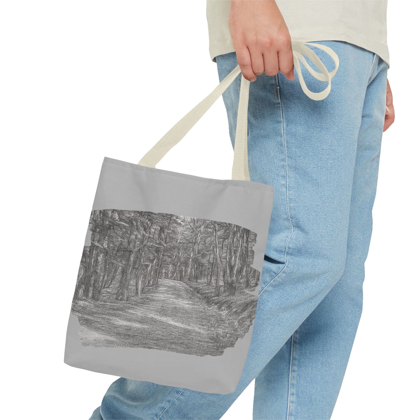 Scenic Path Tote Bag, Reversible Tote, Eco-Friendly Shopper, Outdoor Adventure Bag, Gift for Nature Lovers, Stylish Carryall - TRV