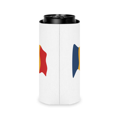 Romania Flag Can Cooler - Fun Drink Insulator, Perfect for Parties, BBQs, Sporting Events, Patriotic Celebrations, Golf Outings - TRV