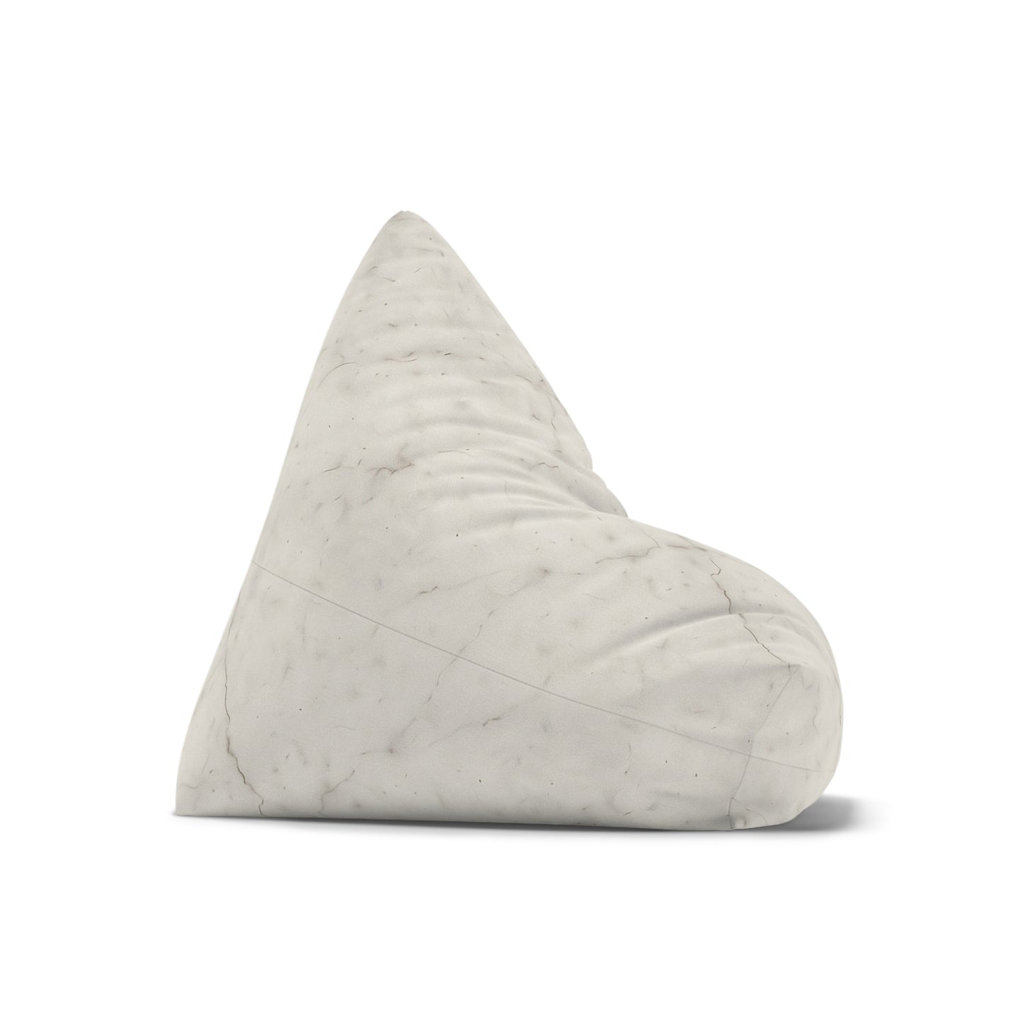 White Marble Pattern Bean Bag Chair Cover | Faux Stone Texture