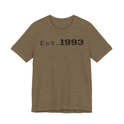 Est. 1993 Unisex Short Sleeve Tee - Perfect for Birthdays, Nostalgia, Casual Wear, Gifts, and Celebrations - TRV