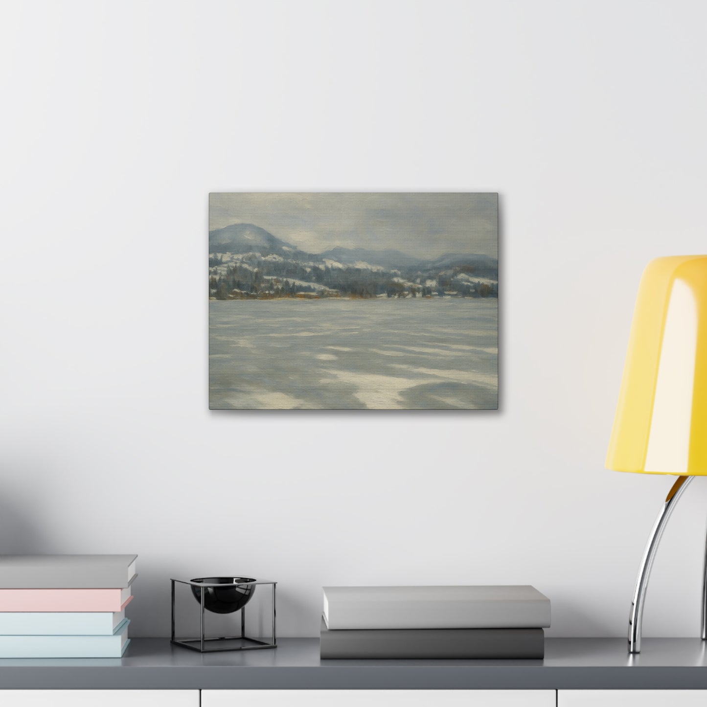 Serene Landscape Canvas Art, Tranquil Wall Decor, Perfect for Home, Office, or Gift, Ideal for Winter Holidays, Cozy Vibes, Scenic Artwork