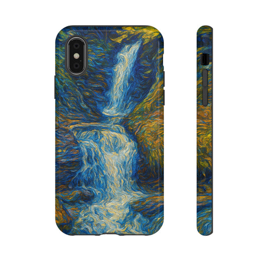 Artistic Phone Case - Waterfall Design, Unique Gift, Phone Accessory, Nature Lover, Original Artwork - TRV