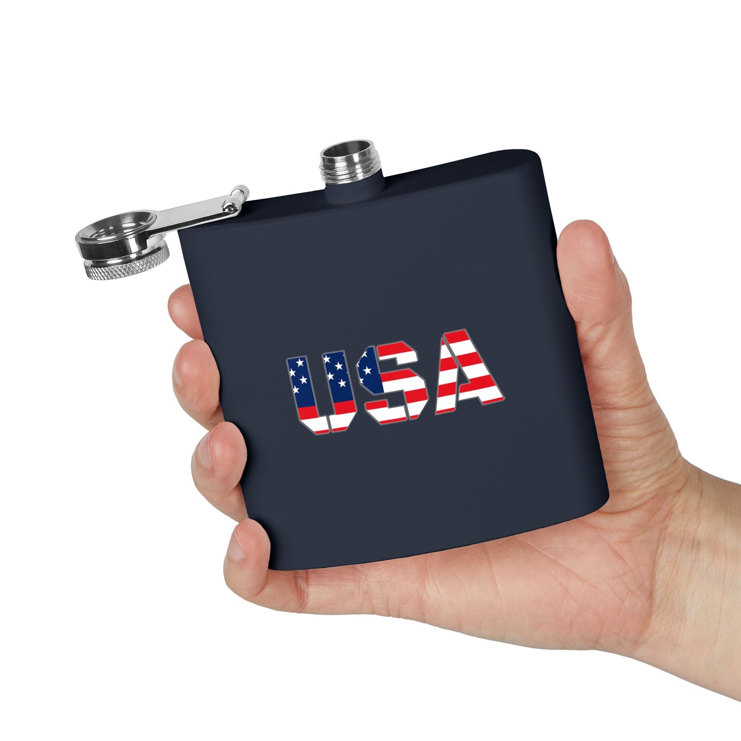 Patriotic Stainless Steel Flask | USA Flag Design | Perfect for Gifts, Tailgating, Camping, BBQs, and Celebrations