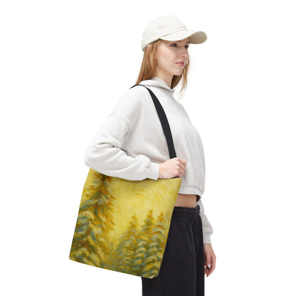 Eco-friendly canvas tote bag with artistic abstract design, perfect for beach or casual outings.