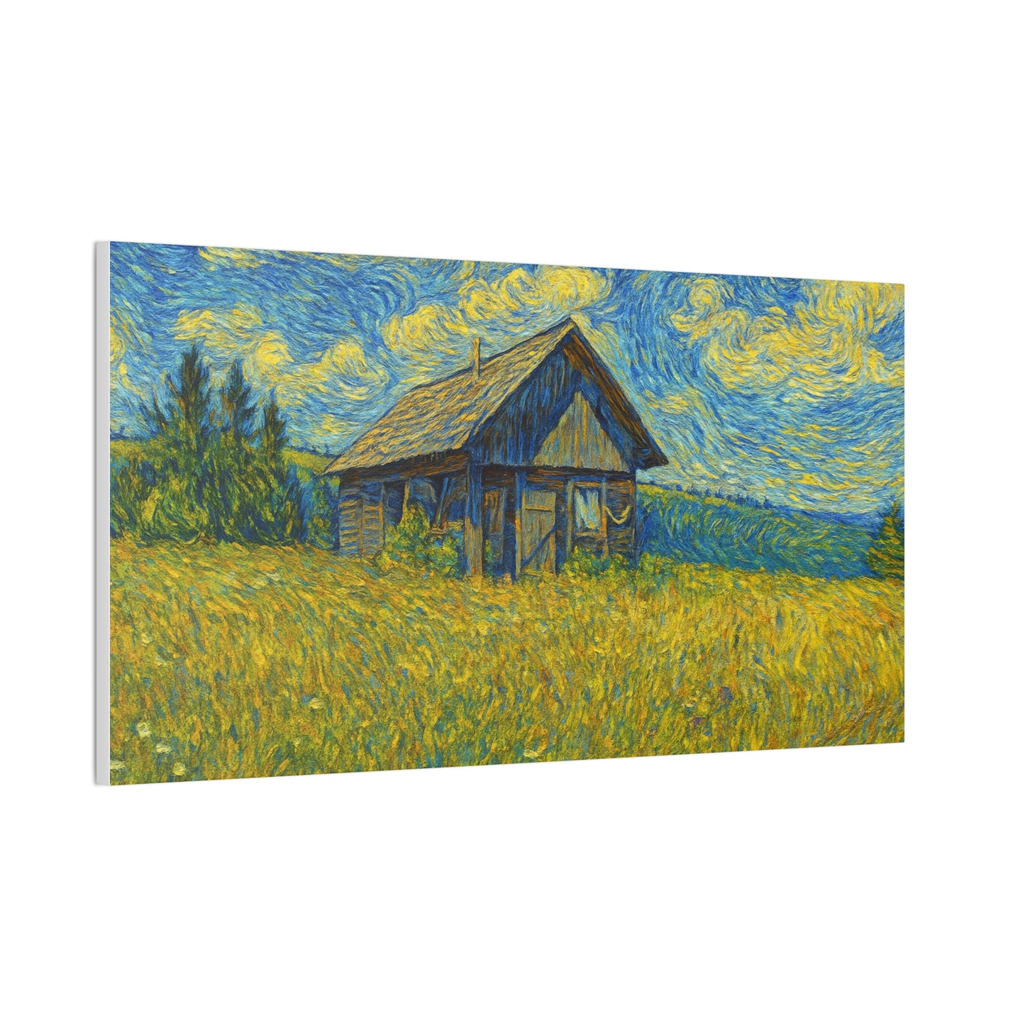 Starry Field Barn Canvas Print
