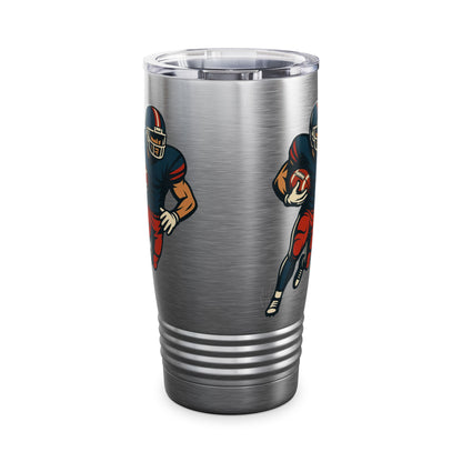 American Football Player Tumbler 20oz | Football Gift for Men | Sports Fan Travel Mug | Personalized Football Tumbler | NFL Fan Cup
