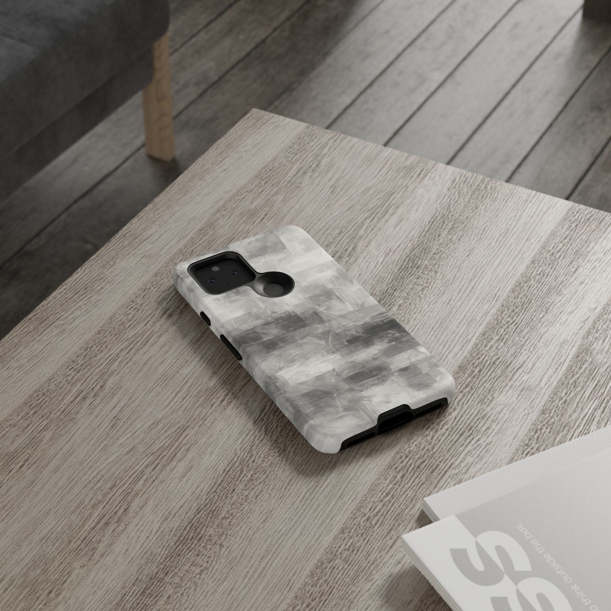 Stylish Phone Case for Tough Protection, Marble Grey Design, Customizable Gift for Her, Unisex Mobile Accessory, Birthday Present, [...] - TRV