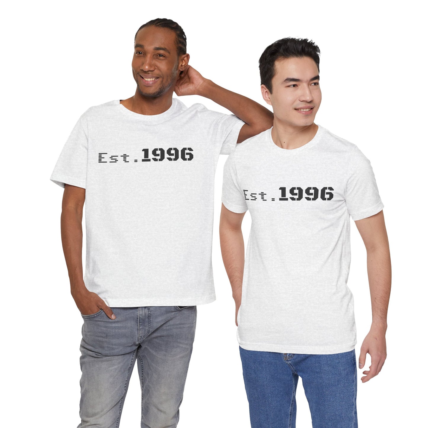 Printify vintage T-shirt with "Est. 1996" design, perfect for birthday gifts, featuring a classic style and comfortable fit.