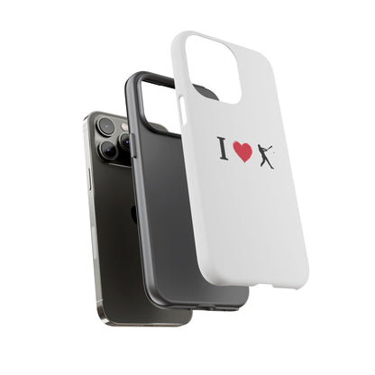 Baseball Love Phone Case, Tough Cases for Sports Lovers, i Heart Baseball Protection, Gift for Players, Cute Sports Case - TRV