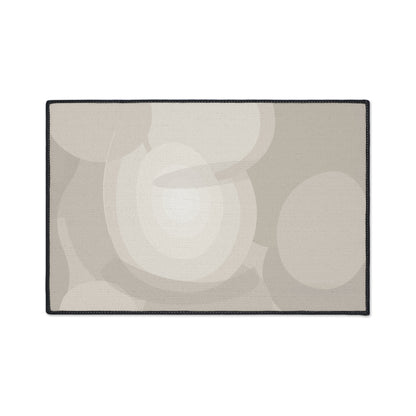 Neutral Abstract Circles Heavy Duty Floor Mat | Non-Slip Entry Rug