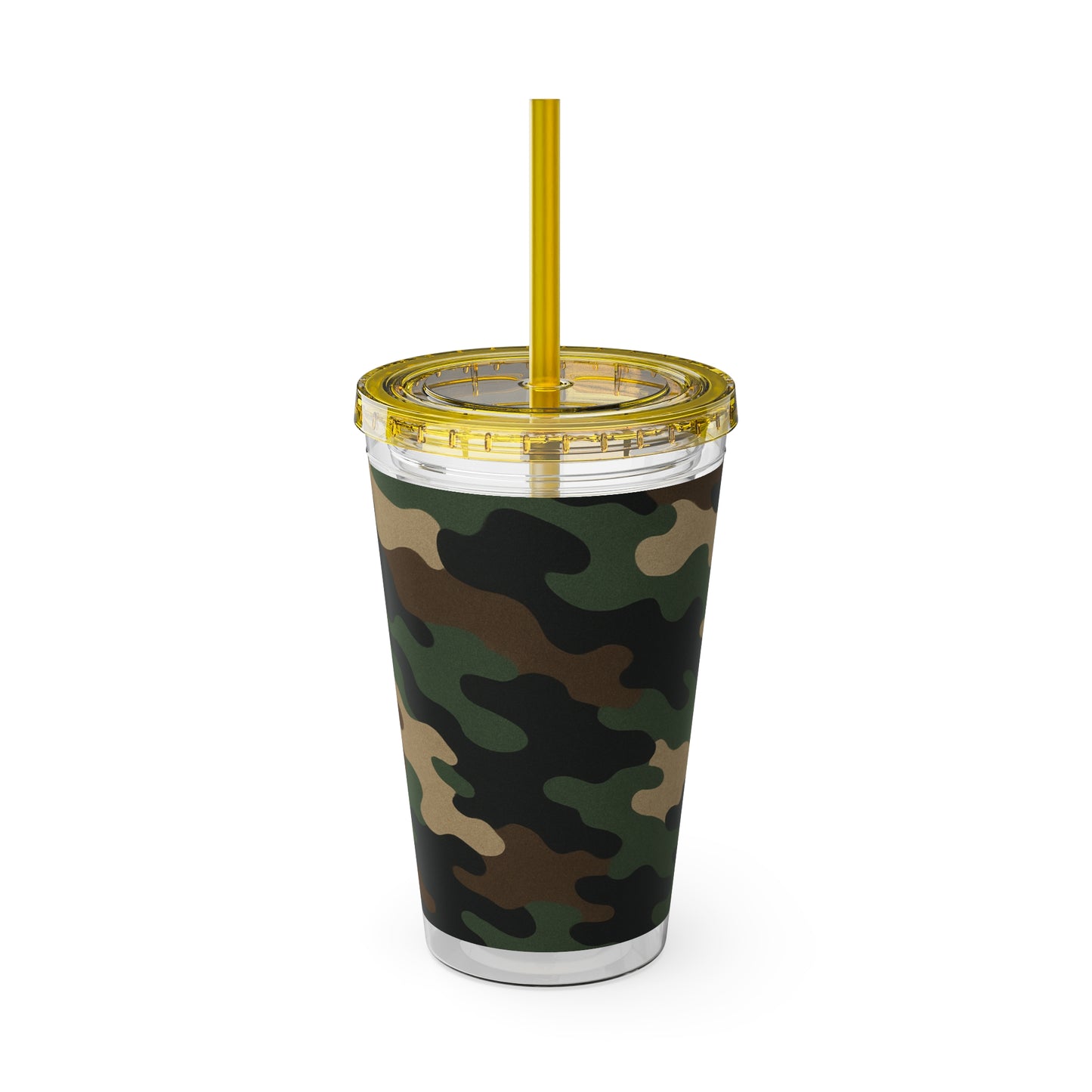 Stylish Camo Tumbler, 16oz Cup with Straw, Perfect for Outdoor Adventures, Gifts for Him, Travel Mug, Eco-friendly Drinkware, Camping - TRV