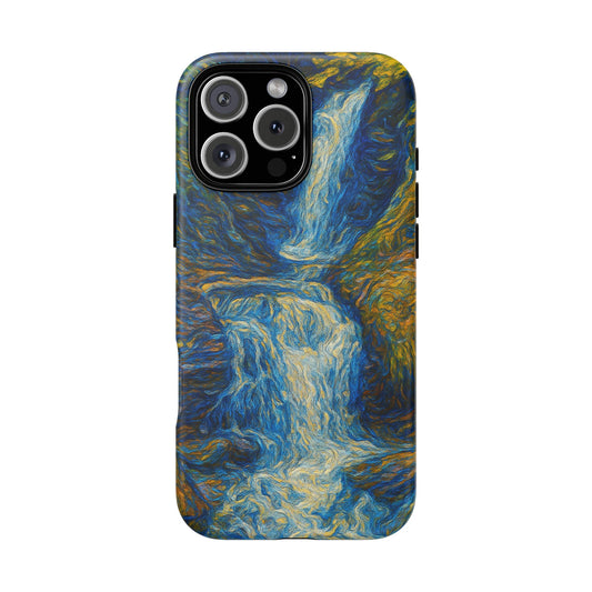 Artistic Phone Case - Waterfall Design, Unique Gift, Phone Accessory, Nature Lover, Original Artwork - TRV