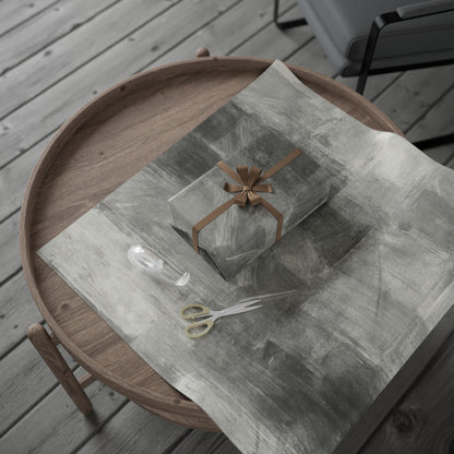 Gray marble wrapping paper roll with watercolor design, ideal for gift wrapping, weddings, birthdays, and minimalist packaging.