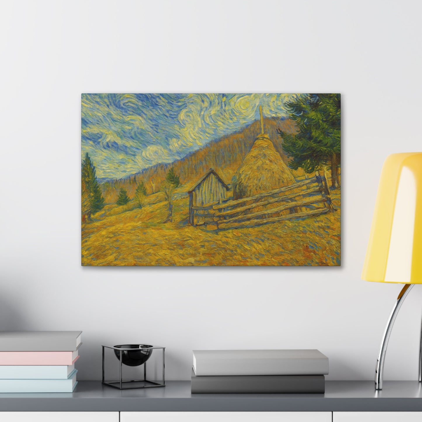 Vincent Van Gogh Inspired Canvas Print, Rustic Home Decor, Wall Art, Gift for Art Lovers, Country Landscape, Unique Art Piece - TRV